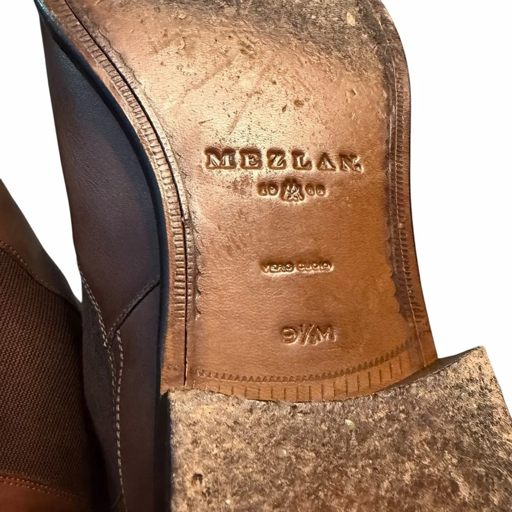 Mezlan Dark Brown Leather Ankle Boots Mens‎ 9.5